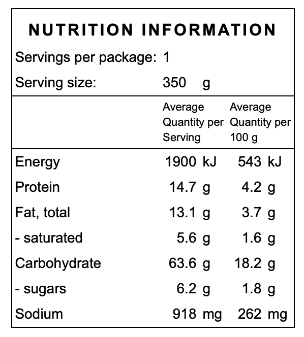 Buddha Bowl Cafe Coconut Chickpea Curry - 350g (GF)